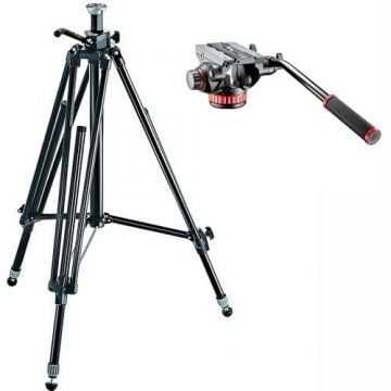 Manfrotto MVH502AH, 028B PRO Video Tripod Kit