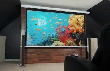 Elite Screens Saker Tab Tension 16:9 Elektrikli Projeksiyon Perdesi 222x125 TopDrop 60 cm