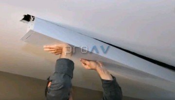 Elite Screens Evanesce Tab Tension Tavan Gömme Projeksiyon Perdesi 299x168 TopDrop 30 cm