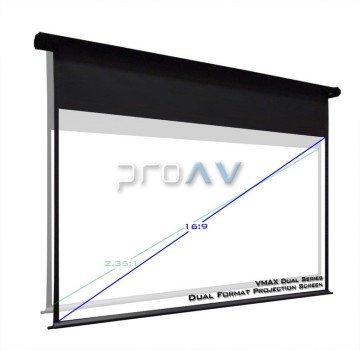 Elite Screens VMAX Dual Multiformat Elektrikli Projeksiyon Perdesi - 16:9 / 2.35: 1 222x125/94