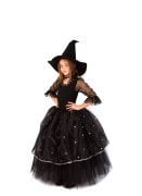 Siyah Uzun Cadı Kostümü