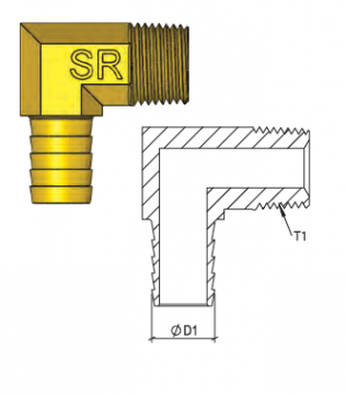 NPT Dirsek Hortum Ucu