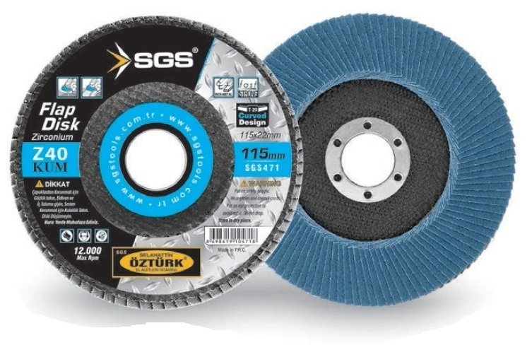 SGS 180mm Flap Disk Zımpara Zirkonyum - 10 ADET