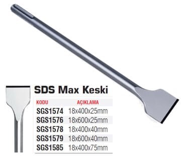 SGS SDS Max Extra Geniş Keski 400mm