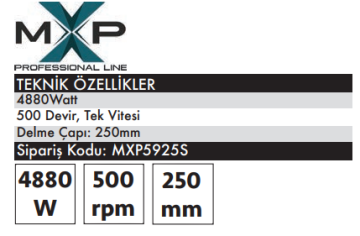 Max Extra MXP5925S Karot Makinası 4880 Watt