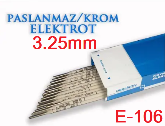 OERLİKON 3.25 x 300mm Paslanmaz Elektrod E-106 (60 Adet)