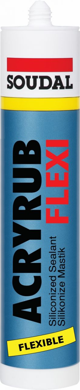 SOUDAL ACRYRUB FLEXİ AKRİLİK MASTİK 310 ml Beyaz (30 Adet)