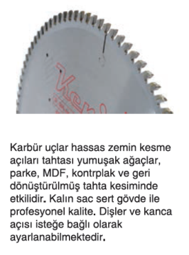 KENİTO MDF-Laminat Testereler Trapez Diş - Sessiz