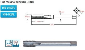 MAİER Düz Makine Kılavuzu - UNC (DIN-2183/C) (HSS-M2AL)