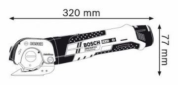 BOSCH GUS 12V-300 Çok Amaçlı Akülü Makas 12 Volt / Çift Akü