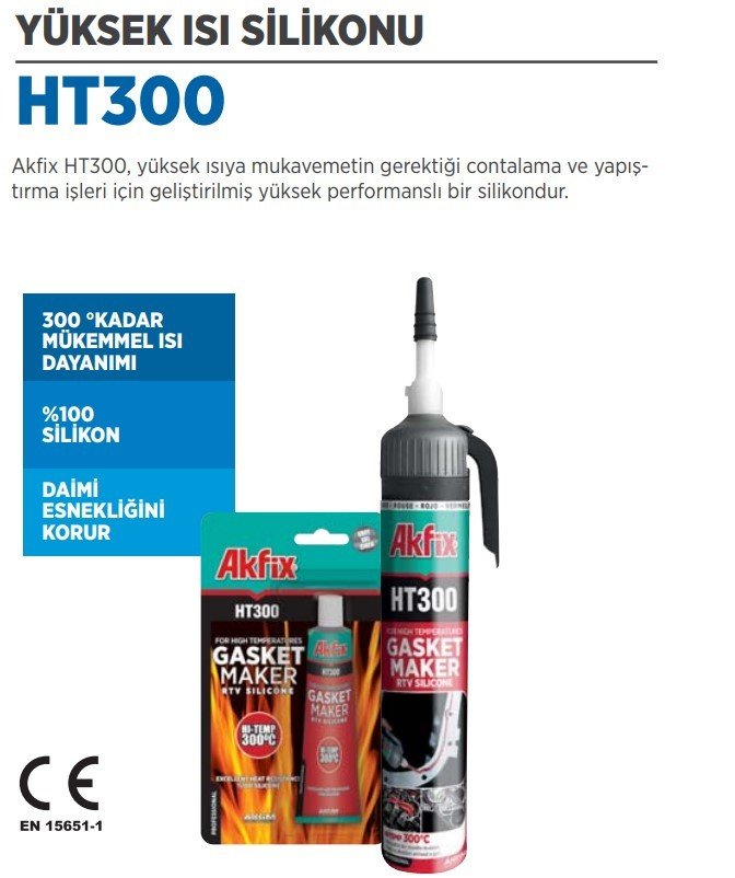 Akfix HT300 Yüksek Isı Silikonu