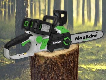Max Extra MX8005 - 40 Volt 4 Amper Akülü Ağaç Kesme Motoru Makinesi 30cm Pala