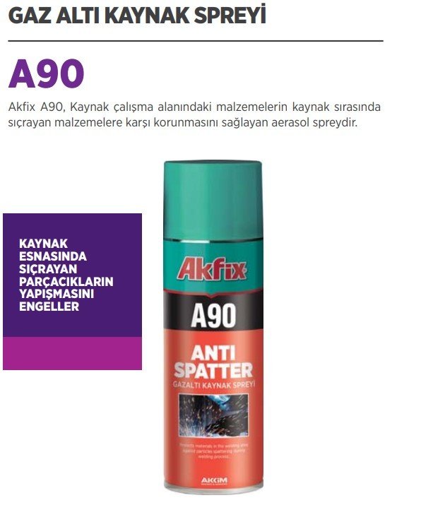 Akfix E90 Gaz Altı Kaynak Spreyi 400 ml ( 12 Adet )
