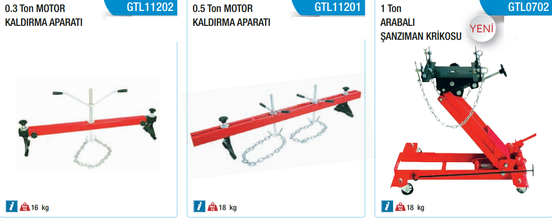 GAR TOOL MOTOR KALDIRMA APARATI