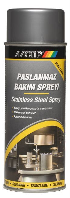 MOTİP İNOX Paslanmaz Yüzey Bakım Spreyi 400 ML - STAINLESS STEEL CLEAN