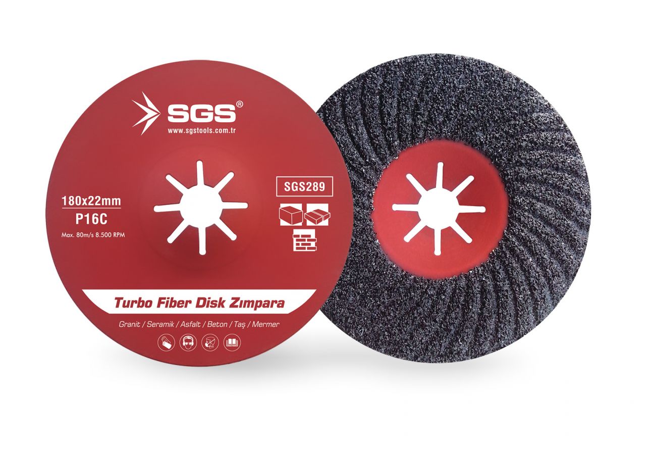 SGS 288 Turbo Fiber Disk Zımpara 115mm (10 Adet)