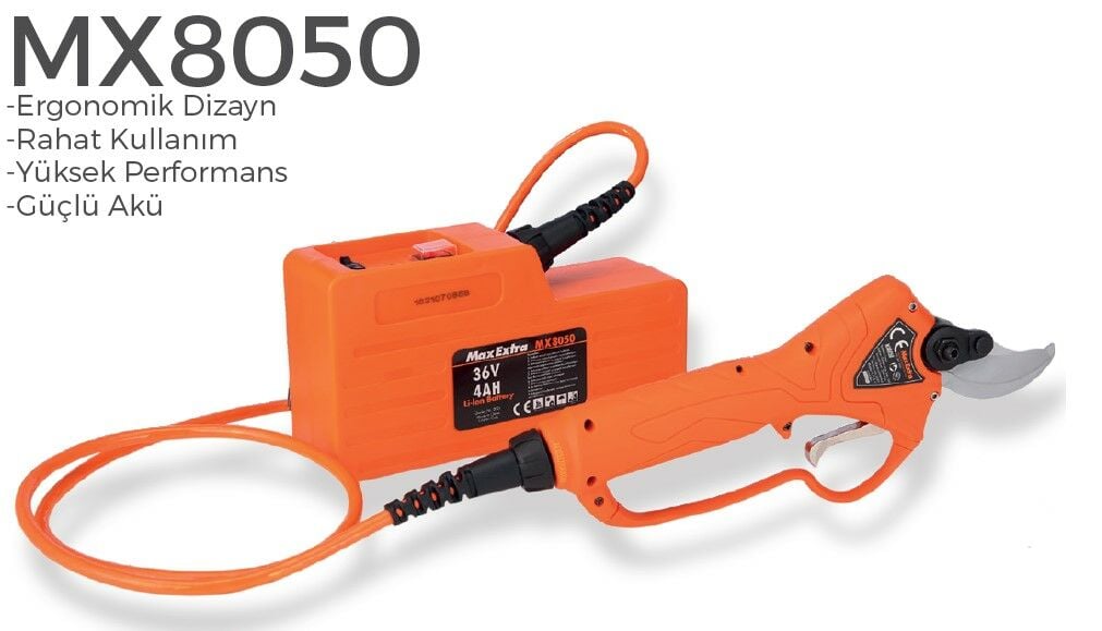 MAX EXTRA MX8050 - 36 Volt 4 Amper Akülü Budama Makası 40mm