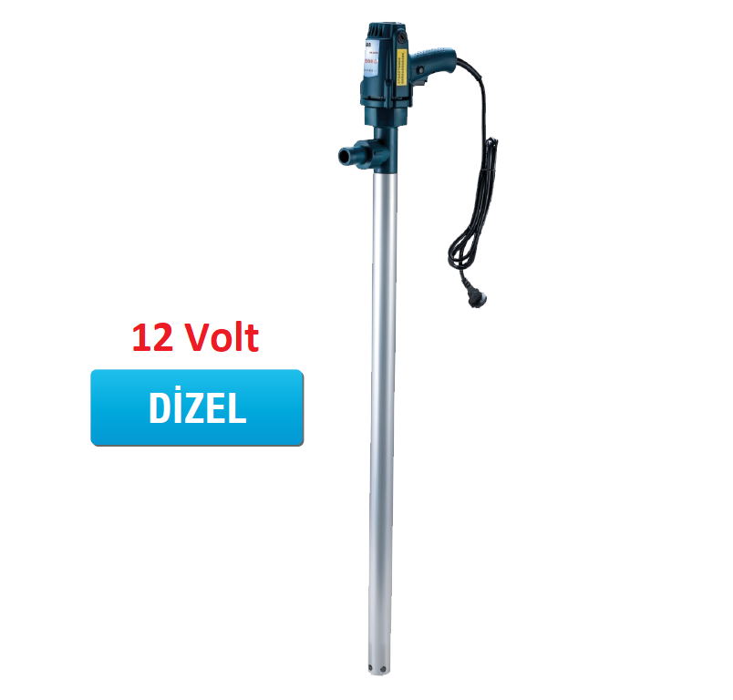 Mitacan Mitapomp 12 Volt Varil Tipi Yakıt Mazot Aktarma - İnce Yağ - Sıvı Transfer Pompası (MTTP600C12)