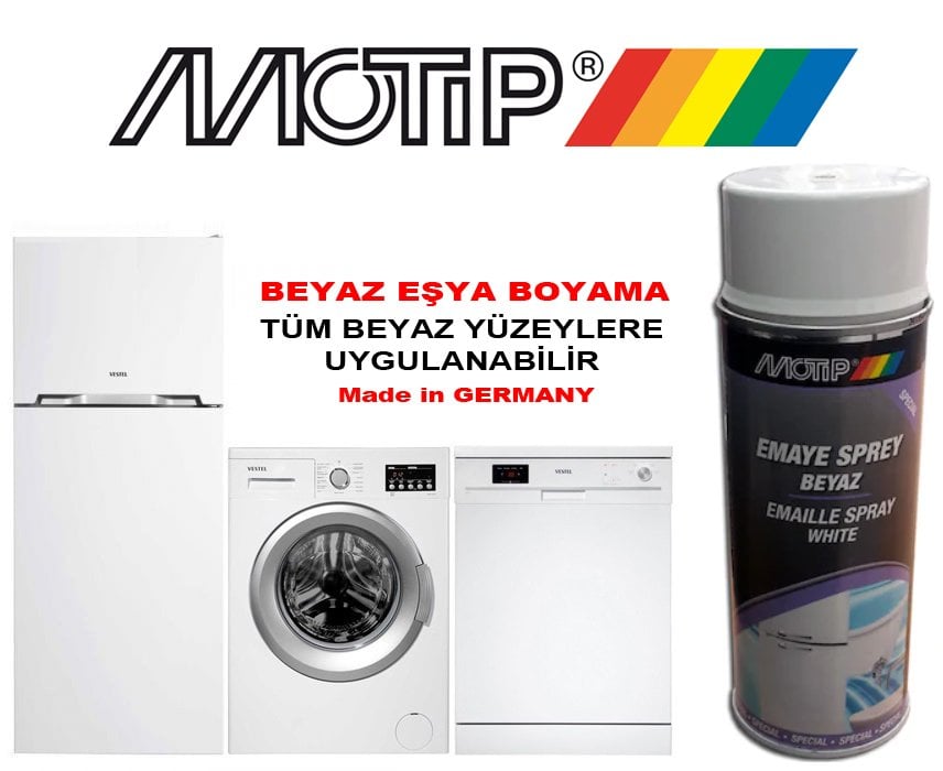 MOTİP Emaye Beyaz Eşya Buzdolabı Boyama 400ML