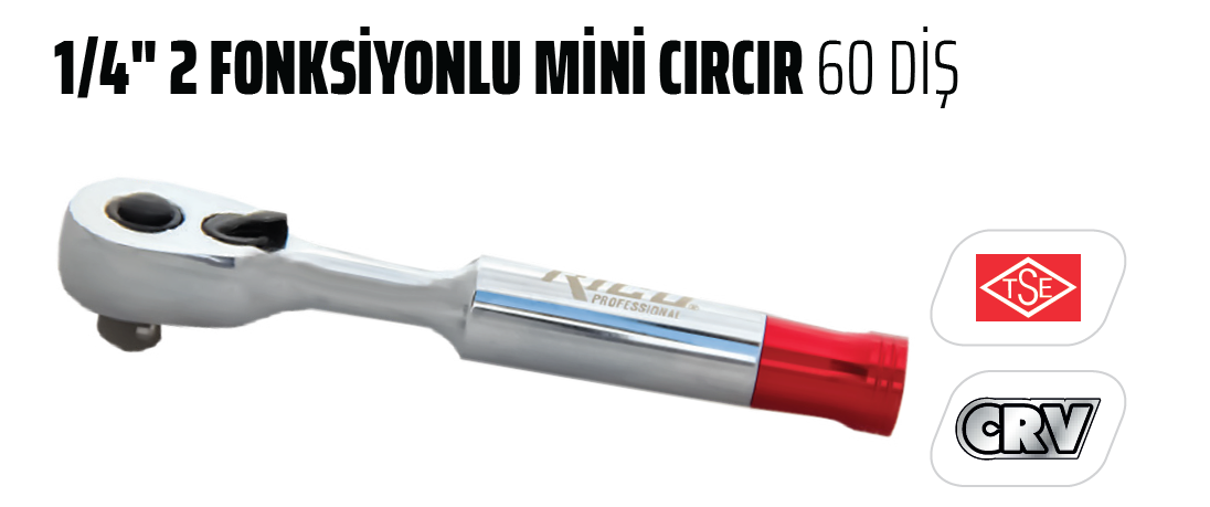 Rico 1/4  2 Fonksiyonlu Mini CırCır Kolu 60 Diş (007-RC2000)