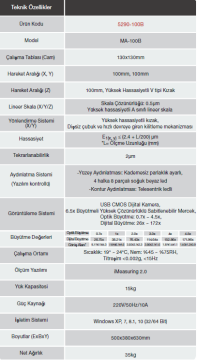 WERKA 2D Görüntülü Ölçüm Sistemi - Bilgisayarlı 100x100mm