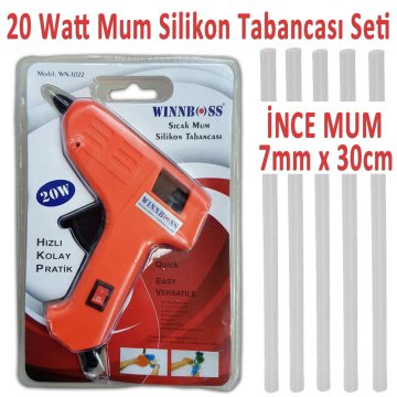 WİNNBOSS 20 Watt İnce Sıcak Mum Silikon Tabancası Anahtarlı