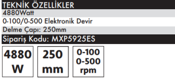 Max Extra MXP5925ES Karot Makinası 4880 Watt