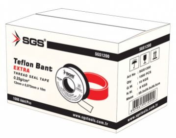 SGS1200 Teflon Bant Extra 12mm x 10 Metre / 0.25g/cm (10 ADET)