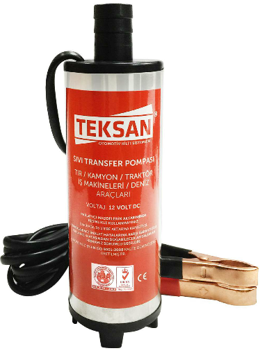 TEKSAN Büyük Boy Sıvı Mazot Transfer Pompası Anahtarlı 24 Volt