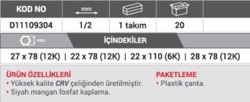 DHT DİZEL ENJEKTÖR LOKMA 27x78 mm