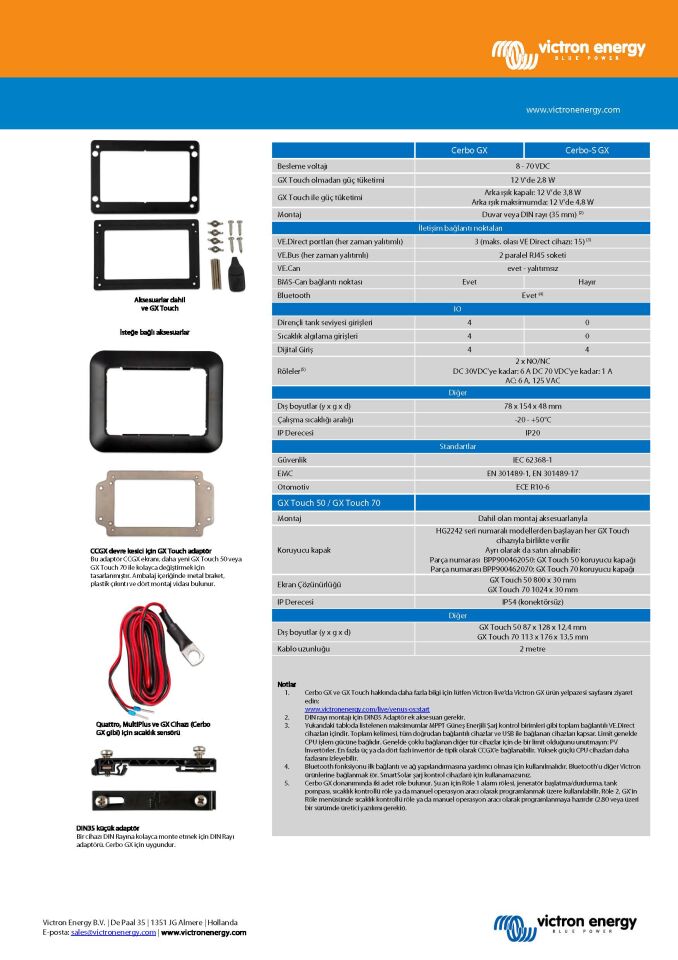 GX Touch 70 Akü İzleme Monitörü