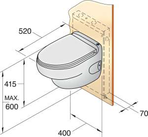 Vetus 12 V Elektrikli Tuvalet Kontrol Panelli