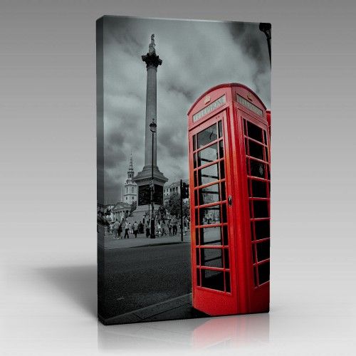 Londra Telefon Kulubesi Kanvas Tablo