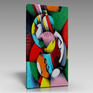 Soyut Renkli Çizimler Tablo (80cm x 120cm)