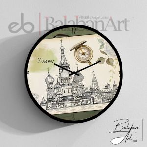 Moscow Russia Clock El Yapımı Büyük Boy Duvar Saati