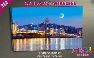 Galata Köprü İstanbul Led Işıklı Kanvas Tablo
