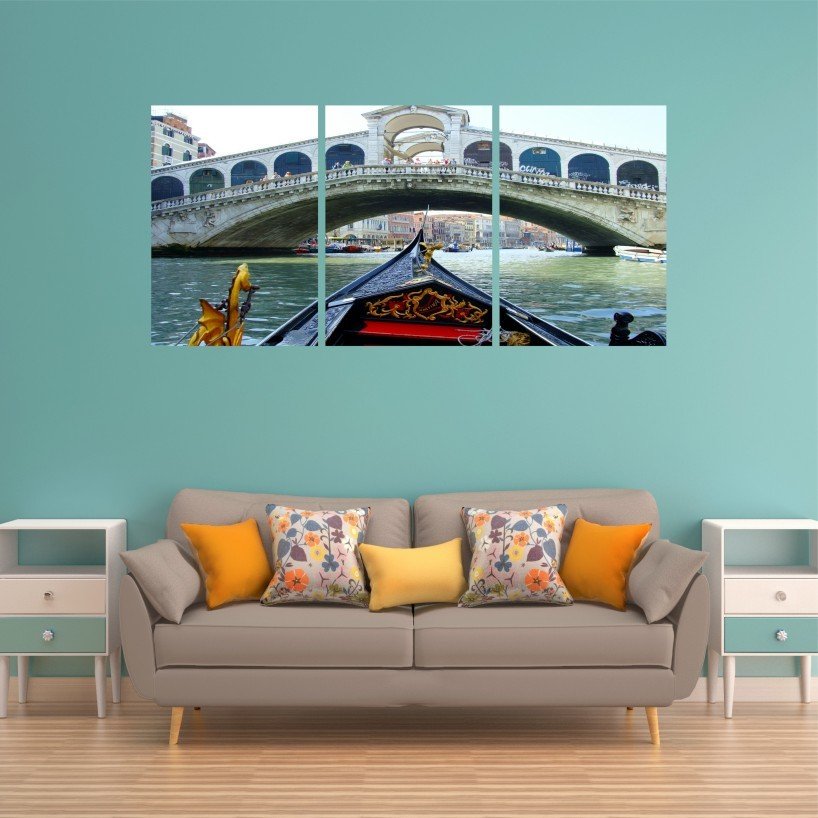 Venedik Köprü Parçalı Canvas Tablo