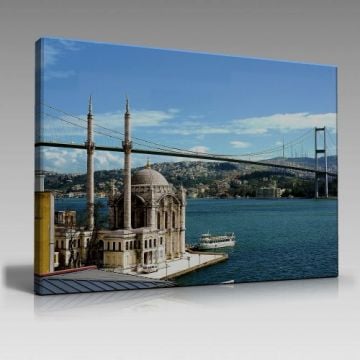 ortaköy ve köprü istanbul canvas tablo