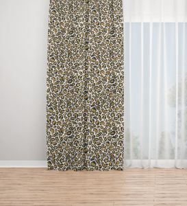 Leopar Desen Dijital Baskılı Fon Perde Tek Kanat 140x250 cm