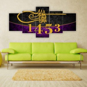 1453 Osmanlı Parçalı Kanvas Tablo