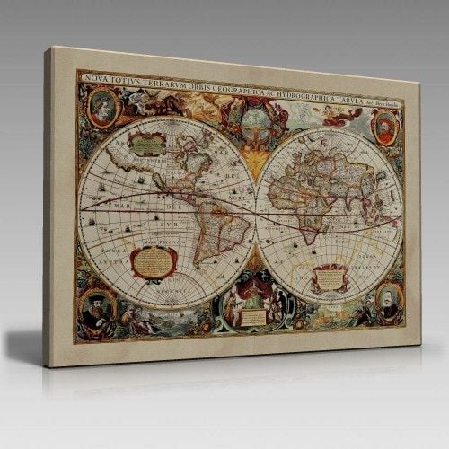 Eski Dünya Haritası Tablo