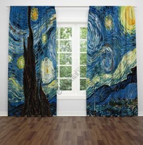 Vincent van Gogh Dijital Baskılı Fon Perde