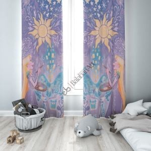 Ressam Kız ve Güneş Dijital Baskılı Çocuk Odası Perde
