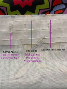 Asma Çiçekler Desenli  Dijital Fon Perde Tek Kanat 140x240 cm