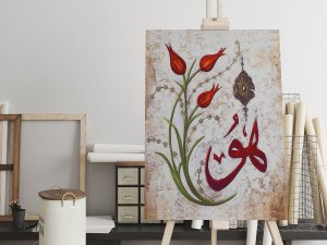 Lale Hat Sanatı Işıklı Tablo