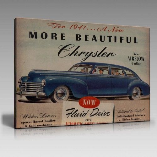 Vintage Chrysler Araba Tablo