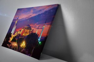 Ayasofya Cami Led Işıklı Kanvas Tablo