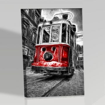 taksim soyut istanbul canvas tablo