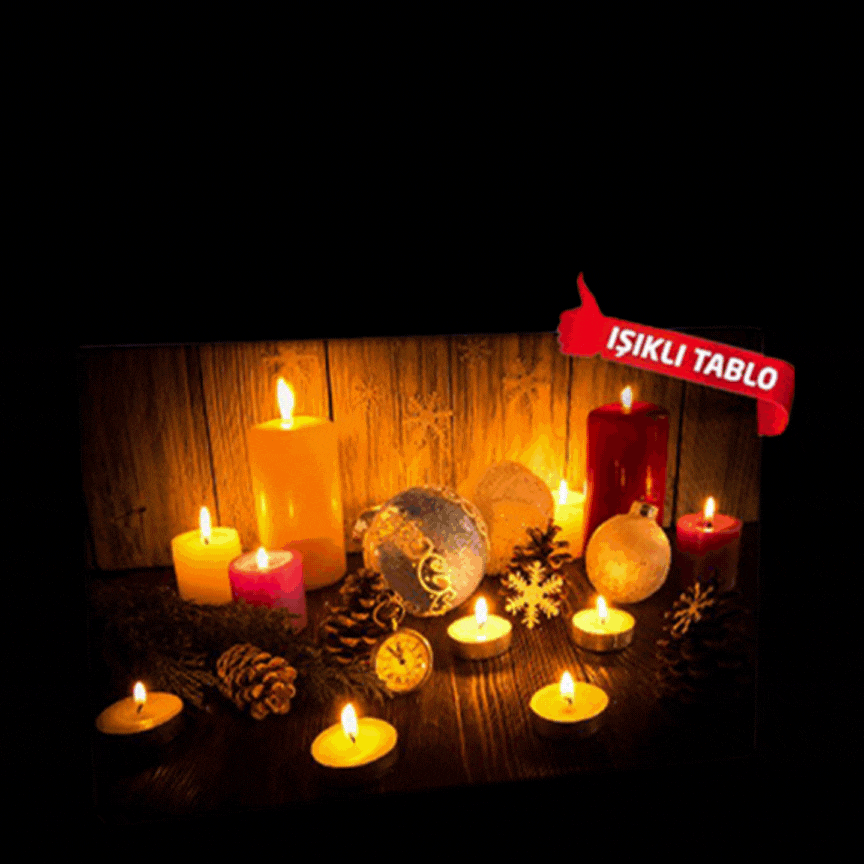 Led Işıklı Kanvas Tablo