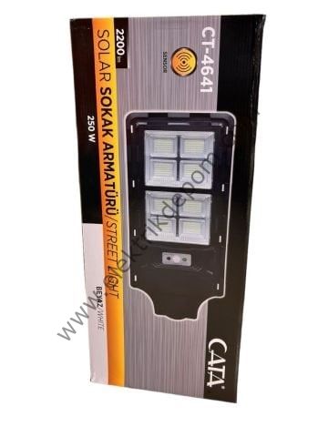 CATA 250 W LED SOLAR SOKAK ARMATÜR / CT-4641 / 2200 LM / 6400K